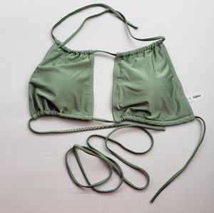 Shein green bathing suit top with straps